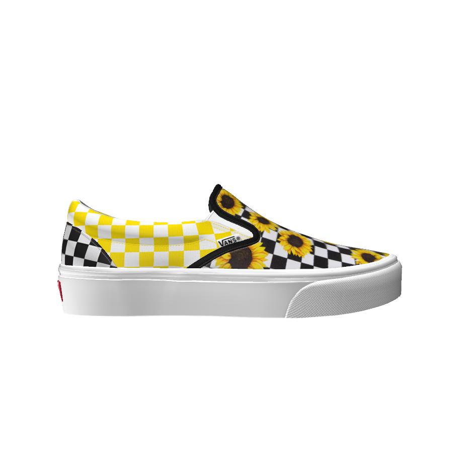 trippy vans slip ons